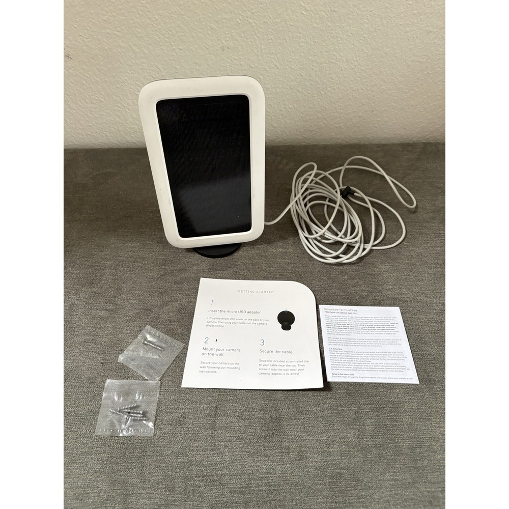 SimpliSafe Outdoor Camera Solar Panel Model CM001 Used